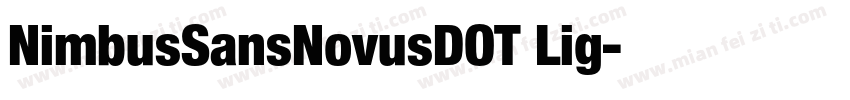 NimbusSansNovusDOT Lig字体转换